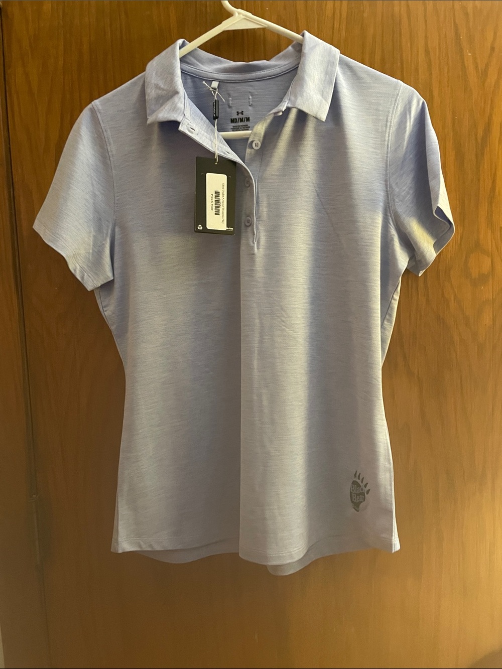 Black Bear golf course -golf shirt Light Lavender Embroidered Logo Polo